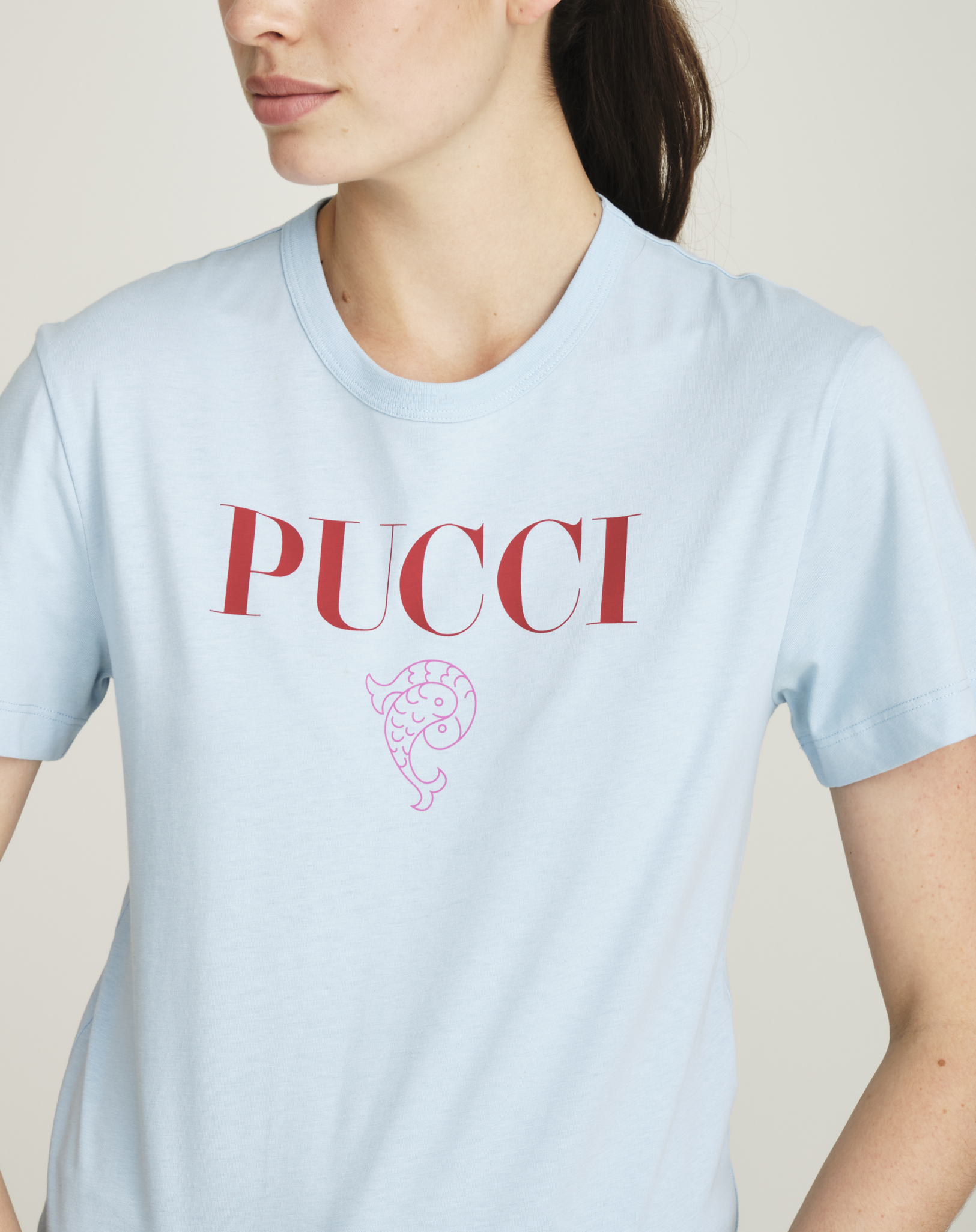 Emilio Pucci - Blue Cotton Tshirt